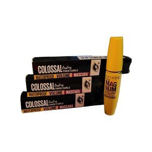 Colossal Lasting Thick Curls Waterproof Volume Mascara 1 Wand Black Makeup Teens
